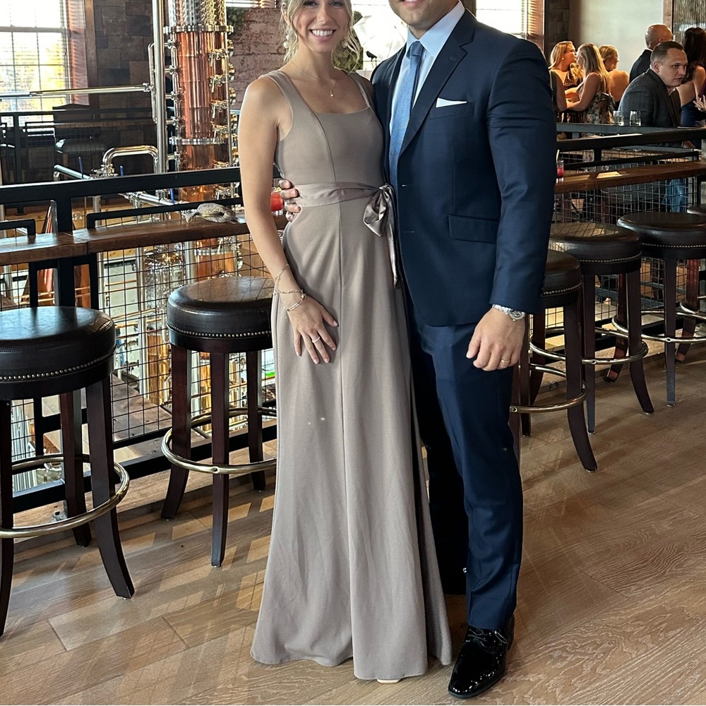 Show me your Mumu Paris gown bridesmaid dress in Dune